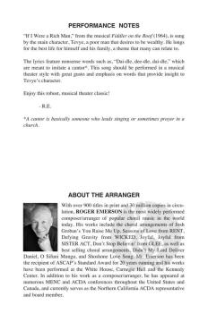 If I Were a Rich Man von Jerry Bock 