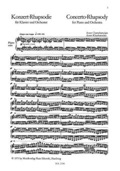 Konzert-Rhapsodie für Klavier und Orchester von Aram Khatschaturian 