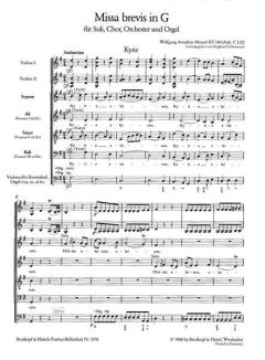 Missa brevis in G-Dur KV 140 von Wolfgang Amadeus Mozart 
