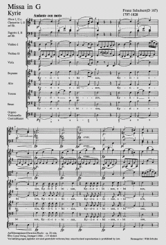 Messe in G-Dur D167 von Franz Schubert 