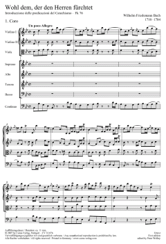 Wohl dem, der den Herren fürchtet von Wilhelm Friedemann Bach 