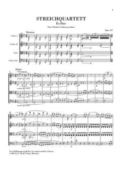 Streichquartett Es-dur op. 127 von Ludwig van Beethoven 