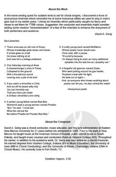 6 Limericks von David A. Gerig 