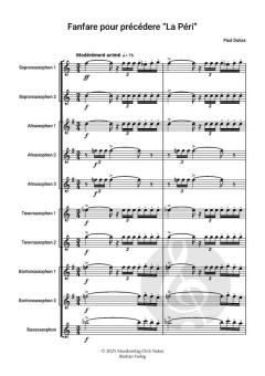 Fanfare pour précédere "La Peri" von Paul Dukas 