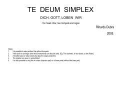 Te Deum simplex von Rihards Dubra 