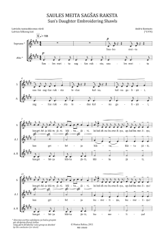 Saules meita sagšas raksta von Andris Kontauts 