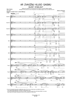 Ar zvaigžņu kluso gaismu/With the Quiet Starlight von Jēkabs Jančevskis 