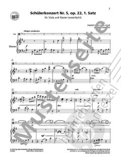 Schülerkonzert Nr. 5 op. 22, 1. Satz  von Friedrich Seitz 