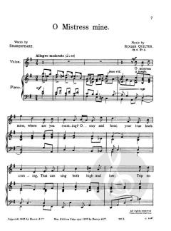 3 Shakespeare Songs op. 6 von Roger Quilter 