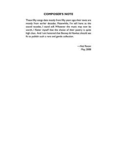 50 Collected Songs von Ned Rorem 