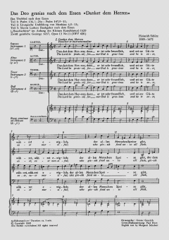 Schütz: Das Deo gratias nach dem Essen von Heinrich Schütz 