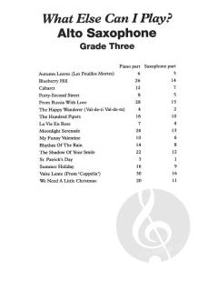 What Else Can I Play? Alto Saxophone Grade 3 