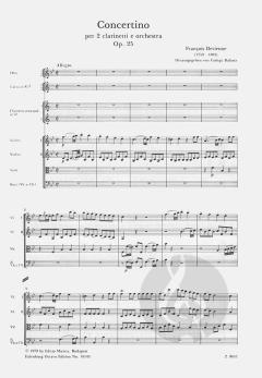 Konzert op. 25 für 2 Klarinetten und Orchester von François Devienne 