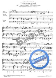 Triosonate g-Moll von Johann Friedrich Fasch 