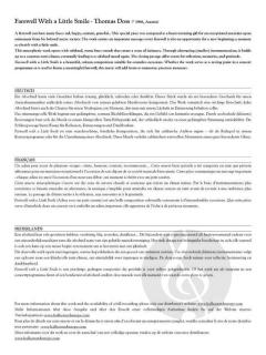 Farewell With a Little Smile von Thomas Doss 