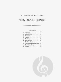 Ten Blake Songs von Ralph Vaughan Williams 
