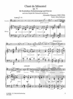 Chant du Ménestrel op. 71 von Alexander Glasunow 