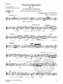Chant du Ménestrel op. 71 von Alexander Glasunow 