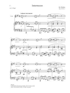 Intermezzo für Violine und Klavier von Johannes Brahms 