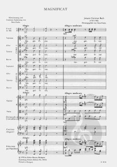 Magnificat C-Dur von Johann Christian Bach 