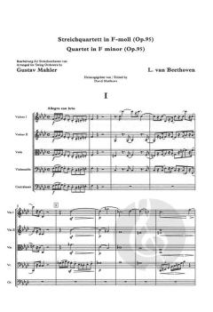 Streichquartett f-moll op. 95 von Ludwig van Beethoven 