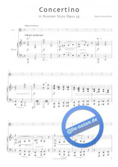 Concertino op. 35 in Russian Style von Alexei Janschinow 