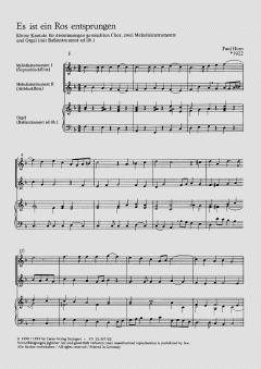 Es ist ein Ros entsprungen von Paul Horn 