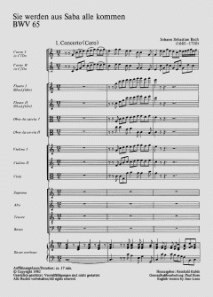 Sie werden aus Saba alle kommen von Johann Sebastian Bach 