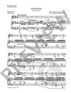 Mondnacht & Frühlingsnacht op. 39/5 & op. 39/12 von Robert Schumann 