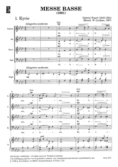 Messe basse von Gabriel Fauré 