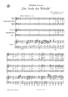Dir, Seele des Weltalls von Wolfgang Amadeus Mozart 