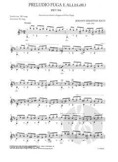 Präludium, Fuge und Allegro BWV 998 von Johann Sebastian Bach 