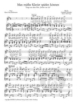 Man müsste Klavier spielen können von Friedrich Schröder 