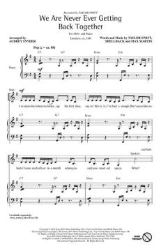 We Are Never Ever Getting Back Together von Taylor Swift 