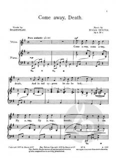 3 Shakespeare Songs op. 6 von Roger Quilter 