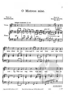 3 Shakespeare Songs op. 6 von Roger Quilter 