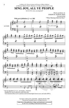 Sing Joy, All Ye People von Joseph M. Martin 