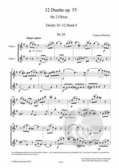 12 kleine Duette op. 55 Band 4 (Nr. 10-12) von Eugène Walckiers 