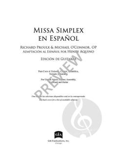 Missa Simplex en Español von Richard Proulx 