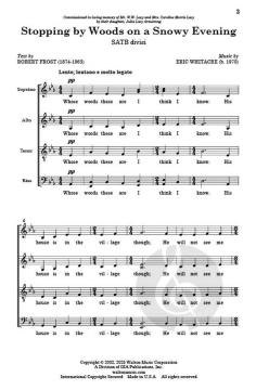 Stopping By Woods on a Snowy Evening von Eric Whitacre 