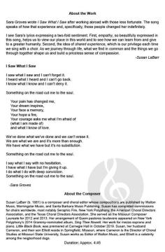 I Saw What I Saw von Sara Groves 