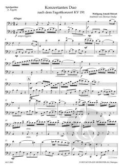 Konzertantes Duo nach KV 191 von Wolfgang Amadeus Mozart 