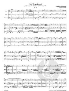 5 Divertimenti KV Anh. 229 (439b) von Wolfgang Amadeus Mozart 