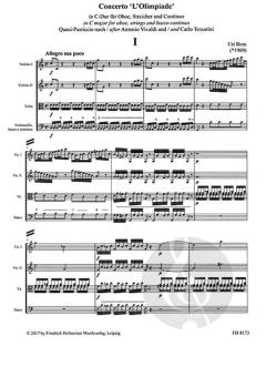 Concerto L'Olimpiade in C-Dur für Oboe, Streicher und Continuo von Uri Rom 