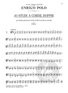 30 Doppelgriff-Etüden von Enrico Polo 