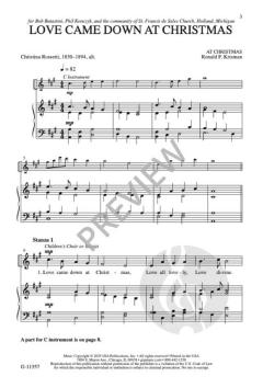 Love Came Down at Christmas von Ronald Krisman 
