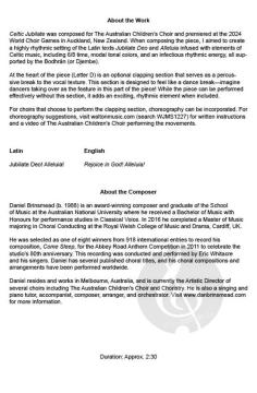 Celtic Jubilate von Daniel Brinsmead 