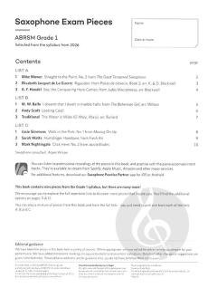 Saxophone Exam Pieces from 2026, ABRSM Grade 1 