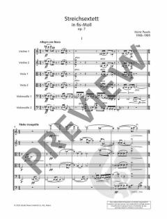 Streichsextett in fis-Moll op. 7  von Heinz Pauels 
