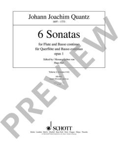 6 Sonatas op. 1 Vol. 2 von Johann Joachim Quantz 